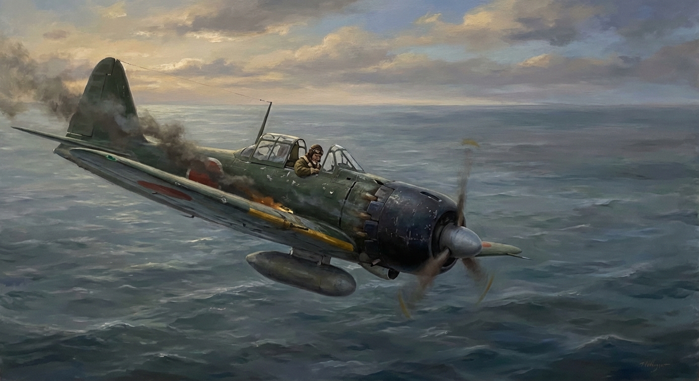 Sakai wounded, flying home from Guadalcanal
