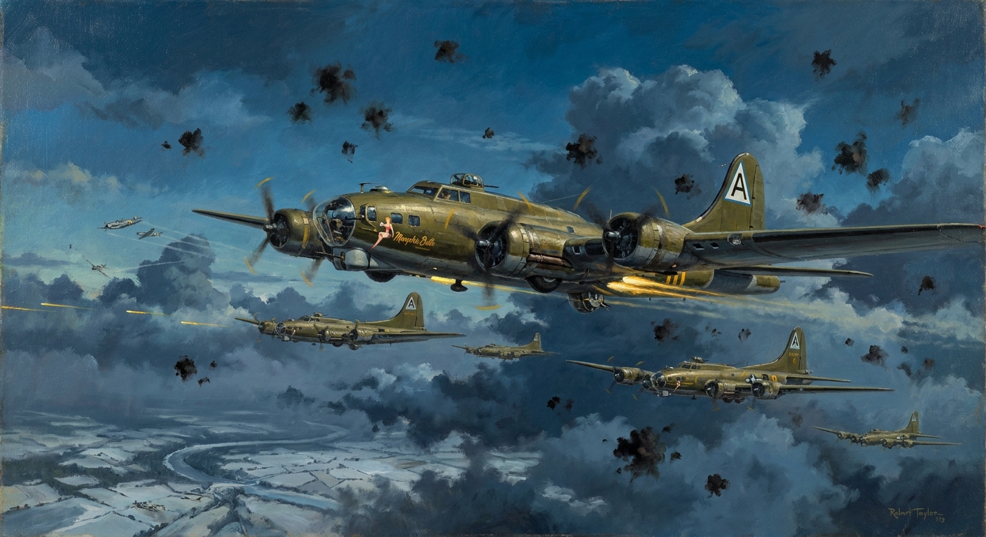Memphis Belle formation under flak