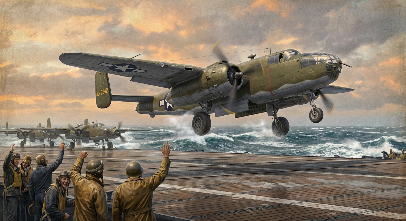 B-25B launching from USS Hornet