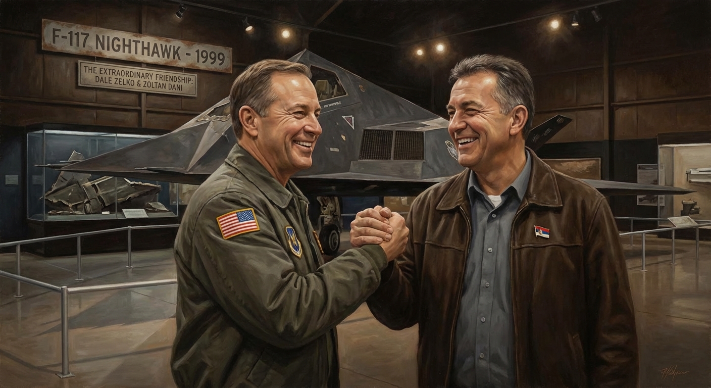 Zelko and Dani meeting as friends years after the war
