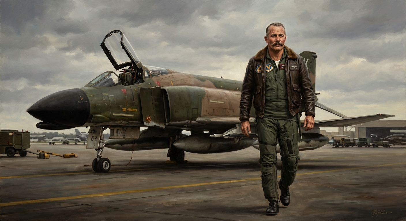 Robin Olds Phantom on the ramp at Ubon