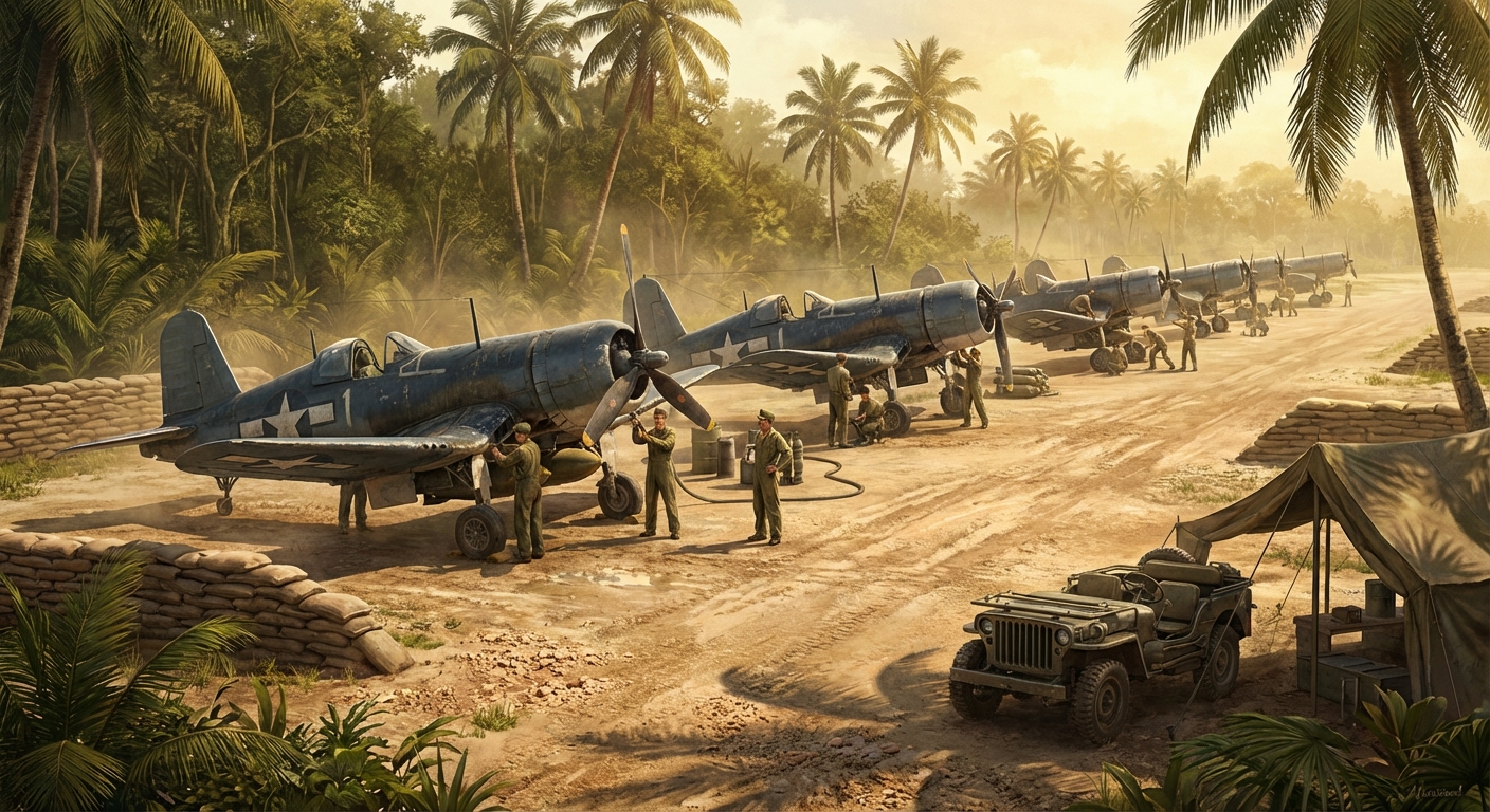 Black Sheep Corsairs on the ground