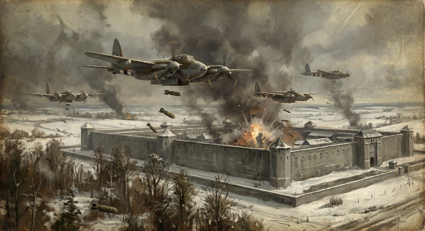 Mosquito streaking at low level toward a French target