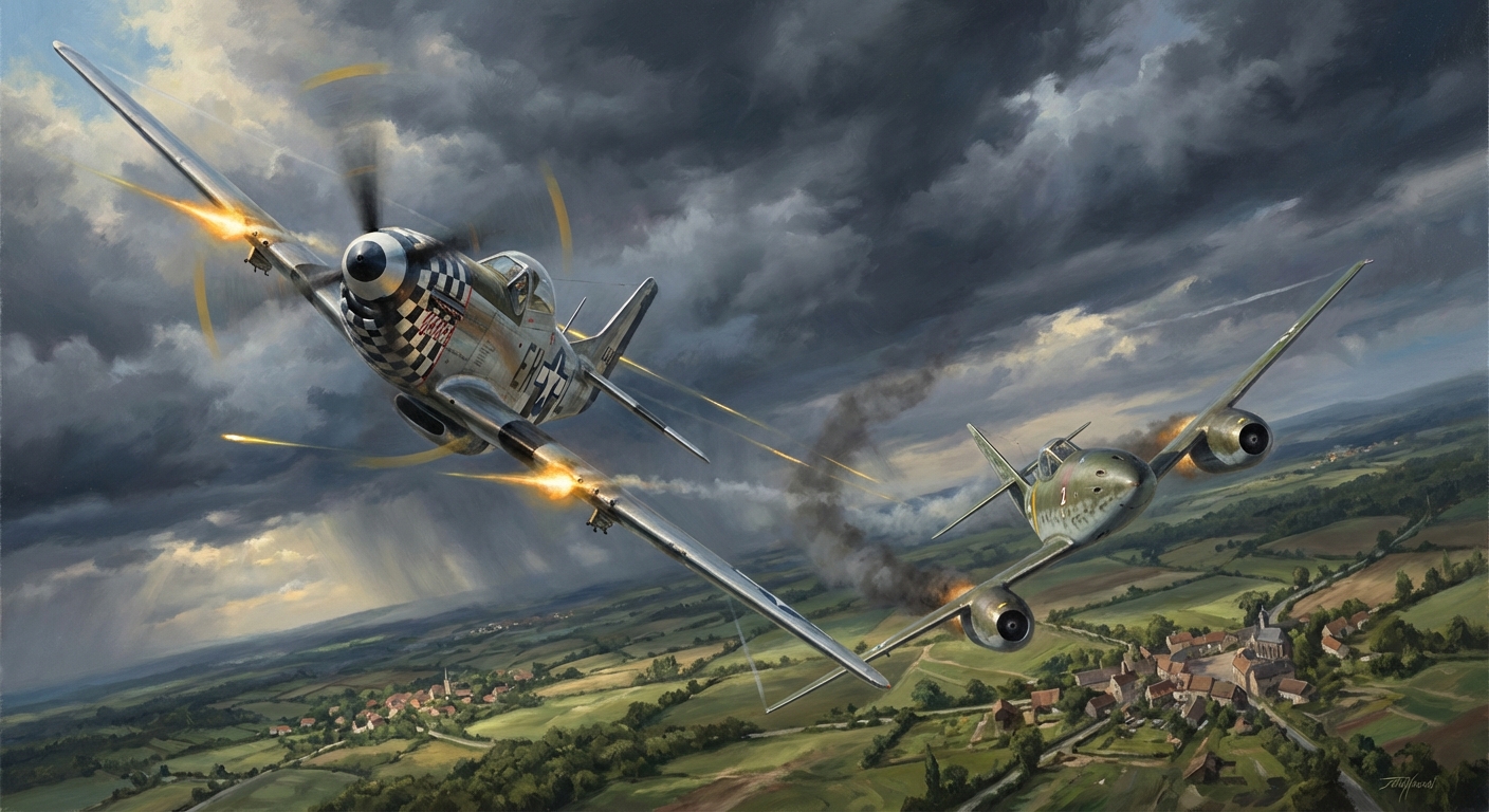 P-51D Glamorous Glen III over Germany, 1944
