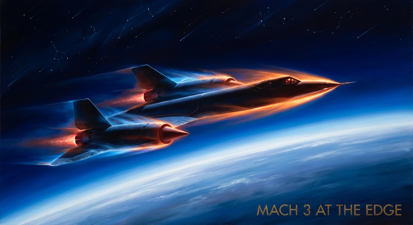 SR-71A Blackbird at altitude, edge of space
