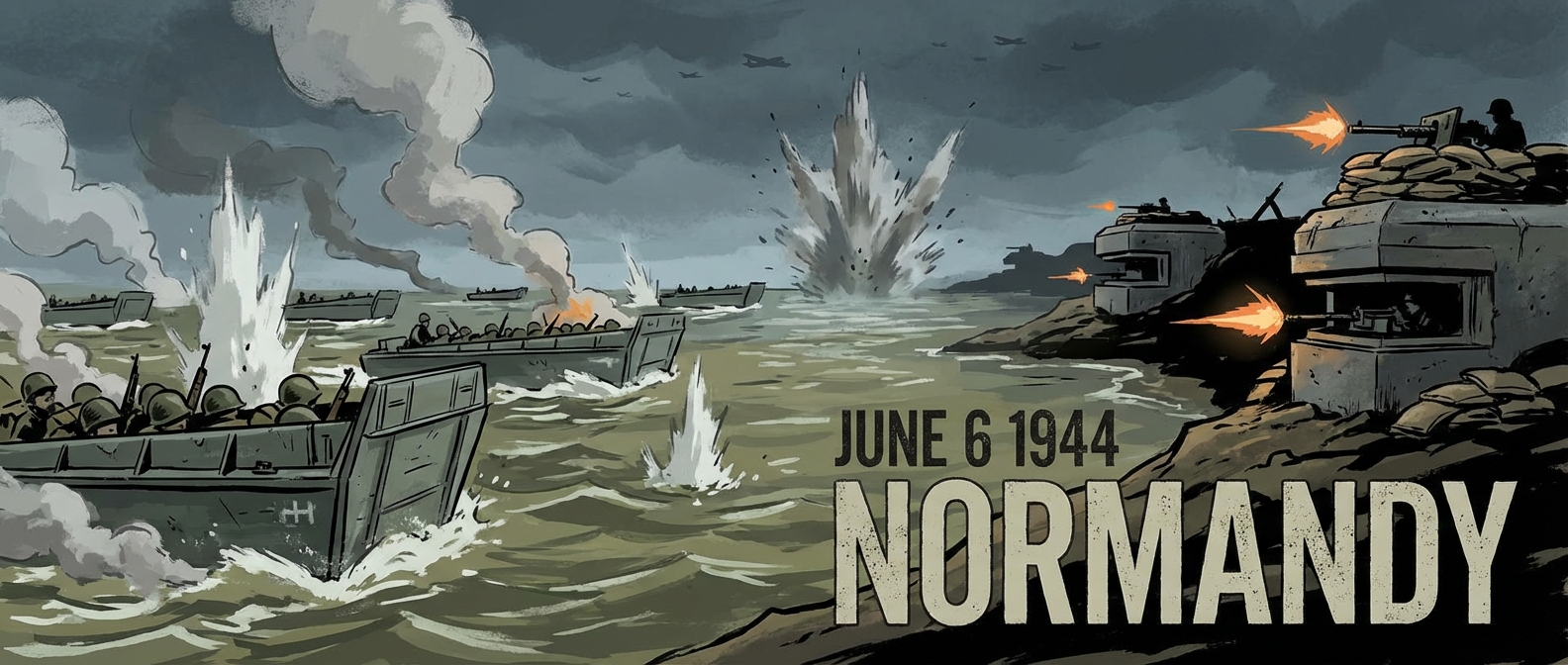 D-Day: Allied forces vs German Atlantic Wall defenses