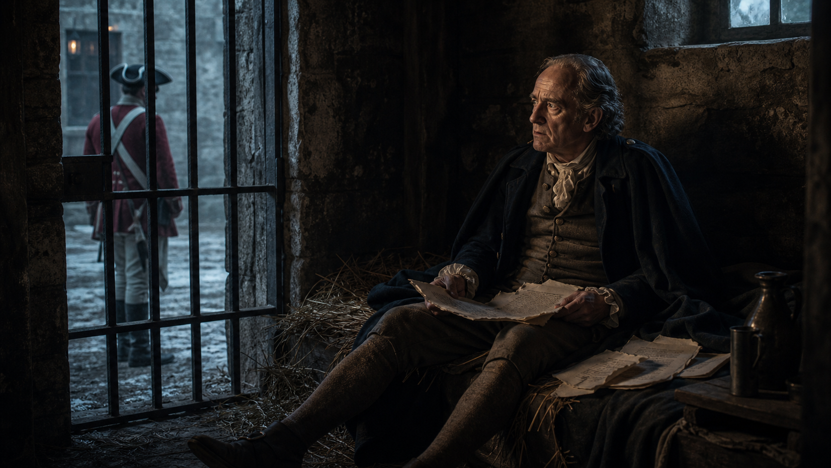 Richard Stockton imprisoned after capture during the American Revolution