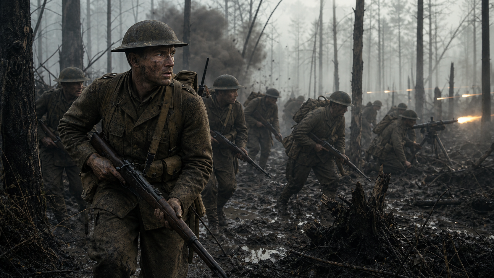 Alvin York and American doughboys in the Argonne Forest