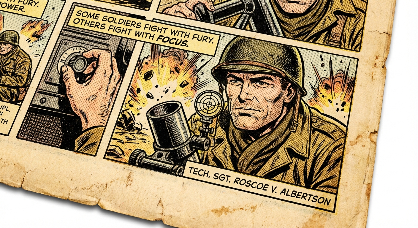 TSgt Albertson calmly sets up his mortar