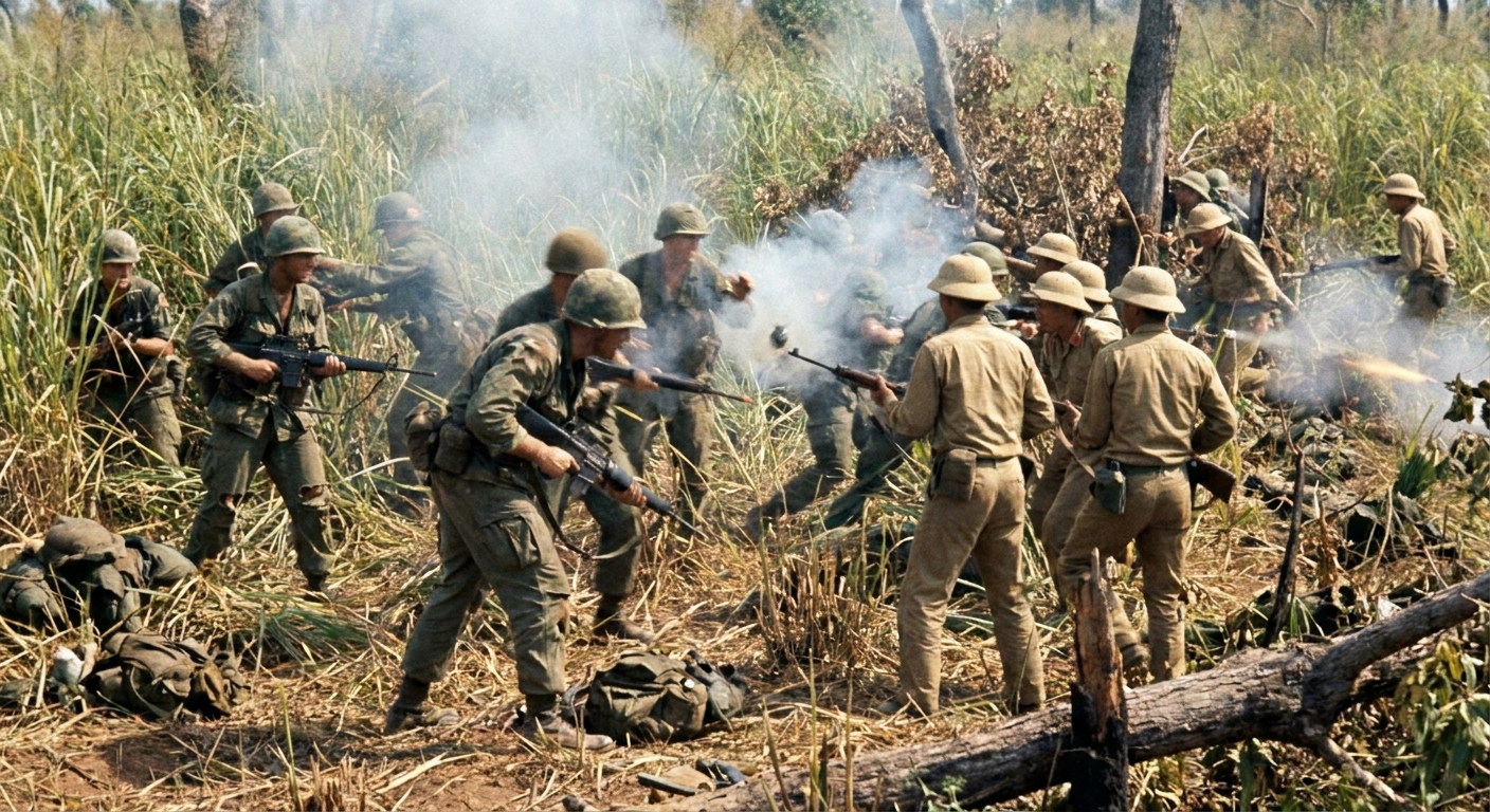 Close combat around X-Ray with artillery support