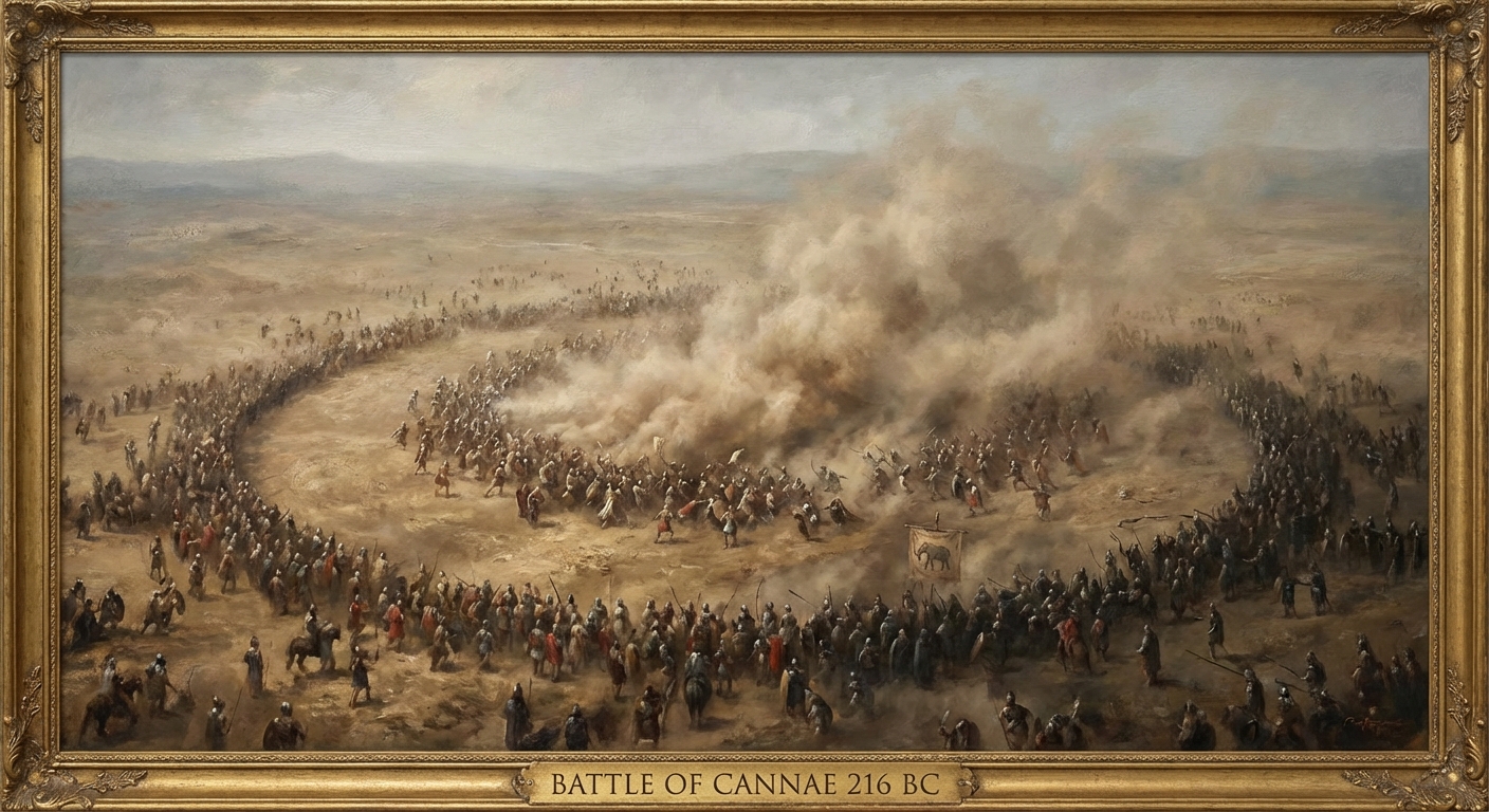 Battle of Cannae — Hannibal's double envelopment
