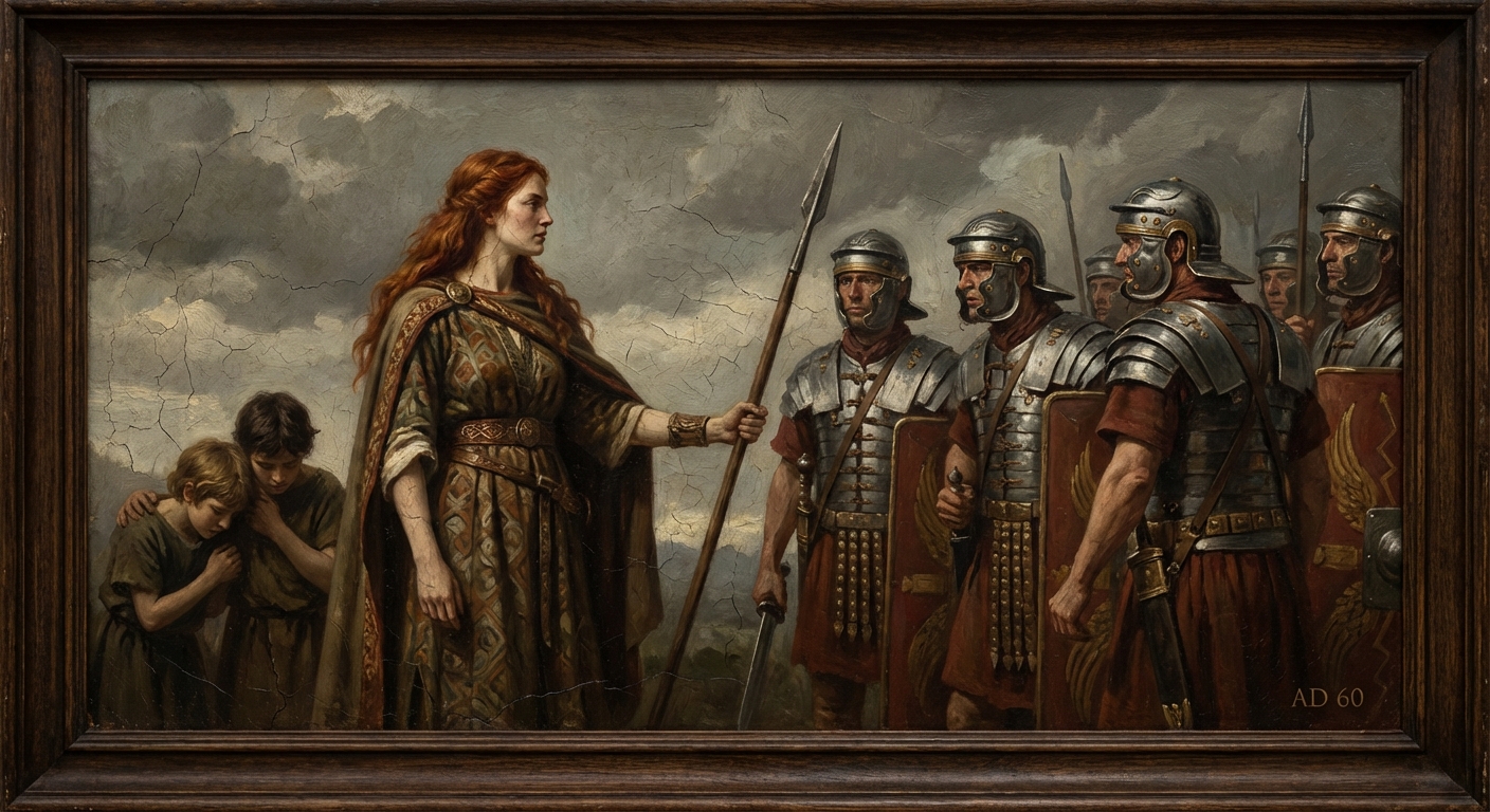 Celtic warriors preparing for battle