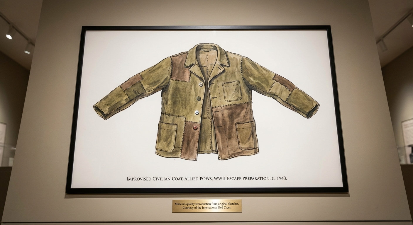 Civilian coat made for escape disguise