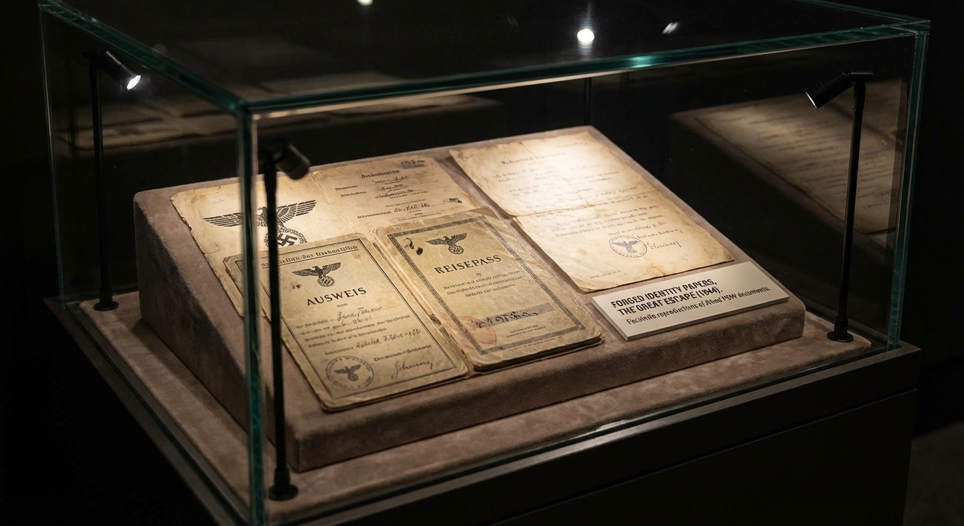 Forged travel papers for escaping prisoners