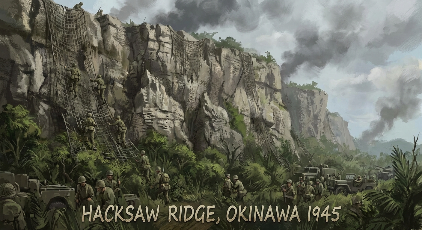 The Maeda Escarpment (Hacksaw Ridge) on Okinawa