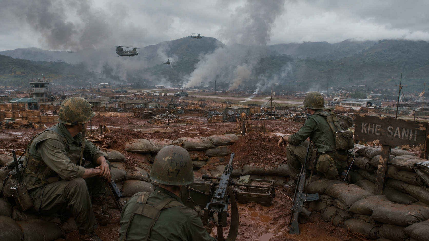Marines defending Khe Sanh Combat Base during the siege