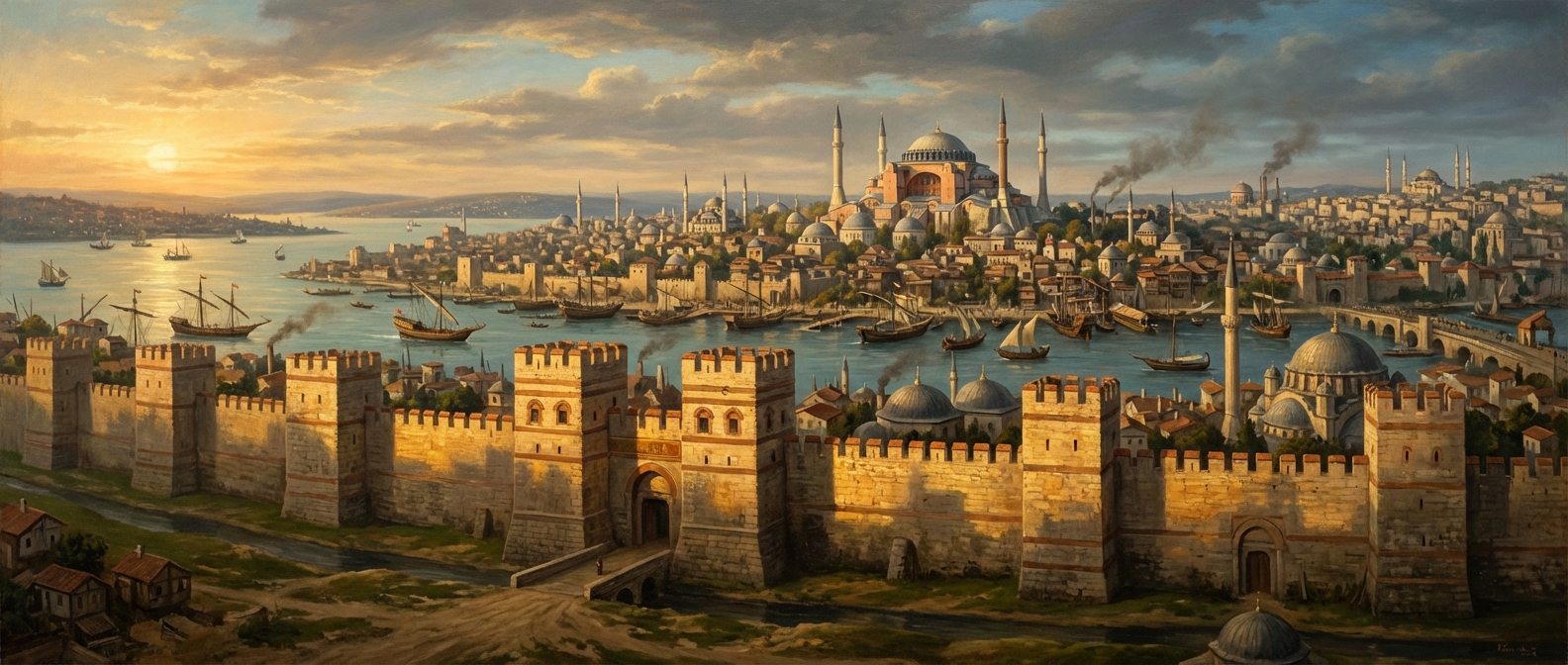Constantinople and its great walls