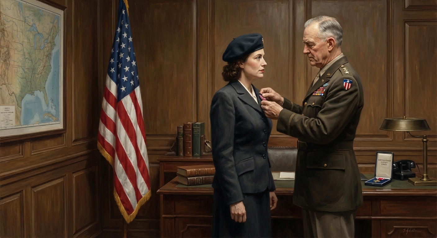 Hall receiving the Distinguished Service Cross