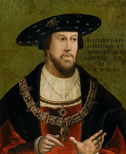 Portrait of Louis II of Hungary (Lajos II) (public domain, via Wikimedia Commons)