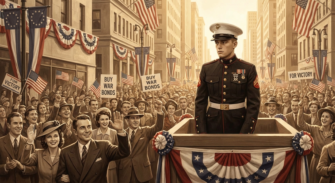 Basilone on the war bond tour