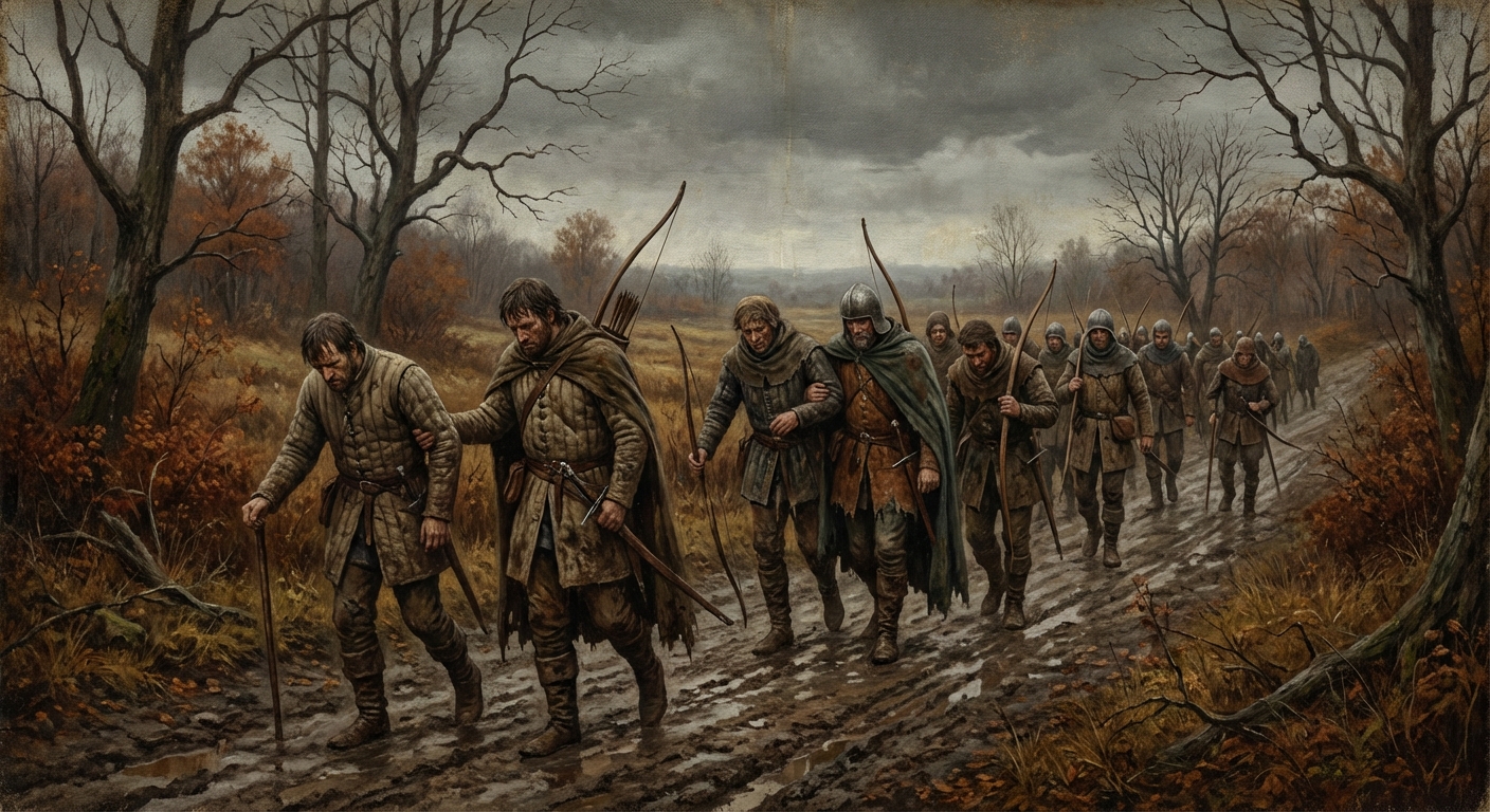 The English army on the march through France