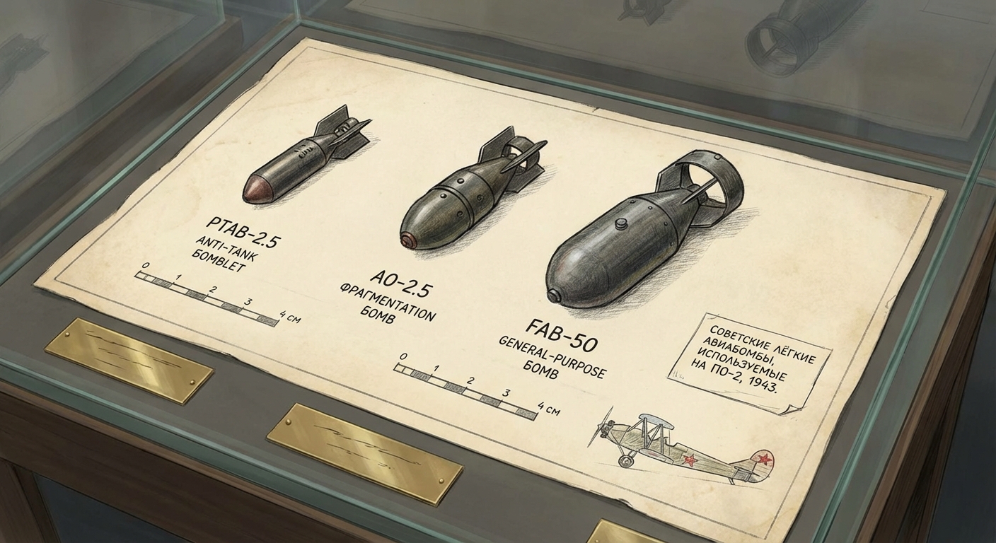 Light bomb load for Po-2 sorties