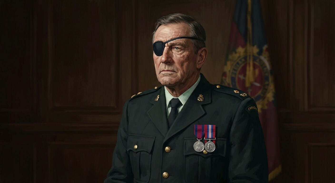 Leo Major's medals and portrait - two DCMs, the only such Canadian