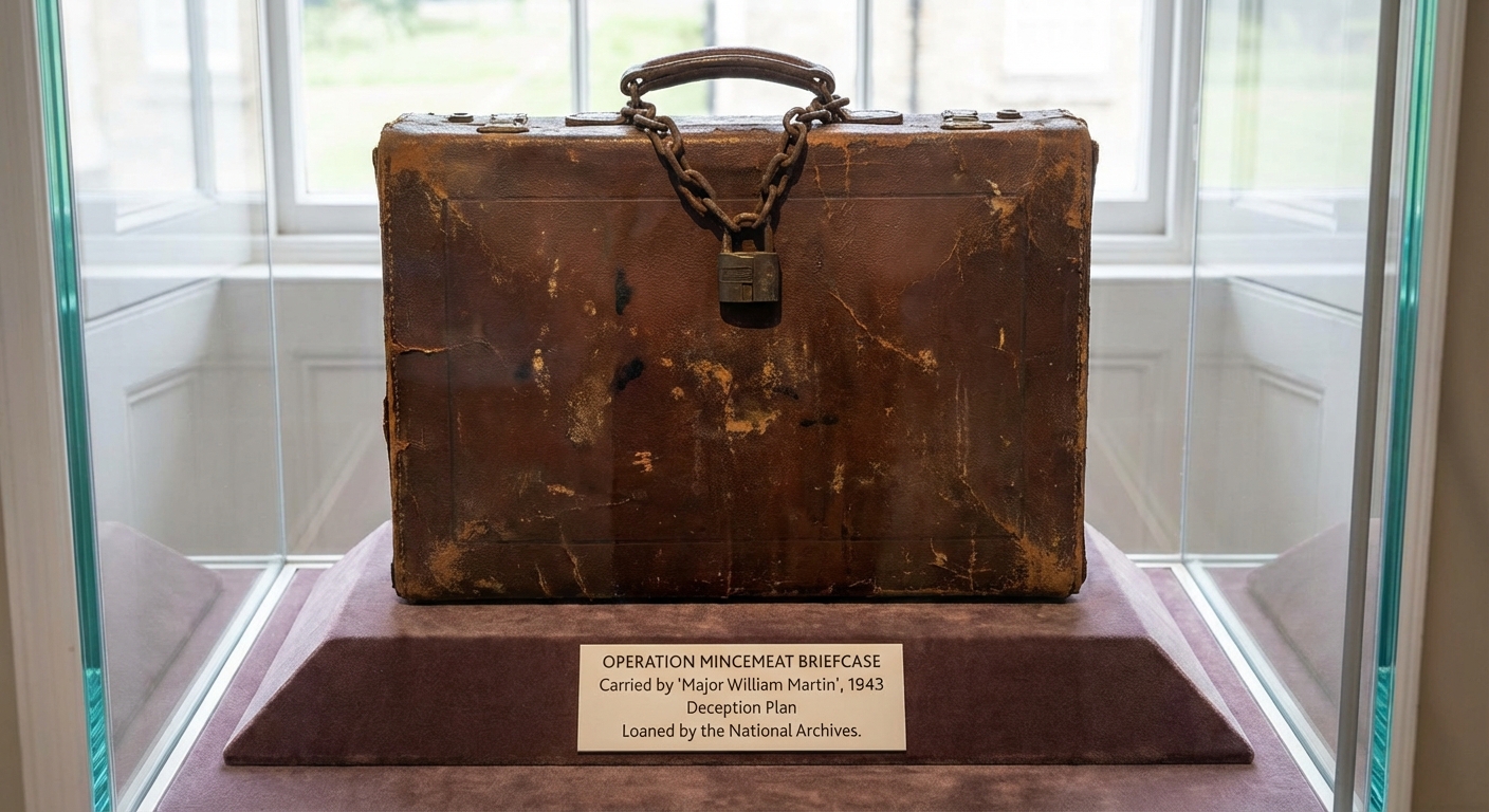 Chained briefcase used for deception