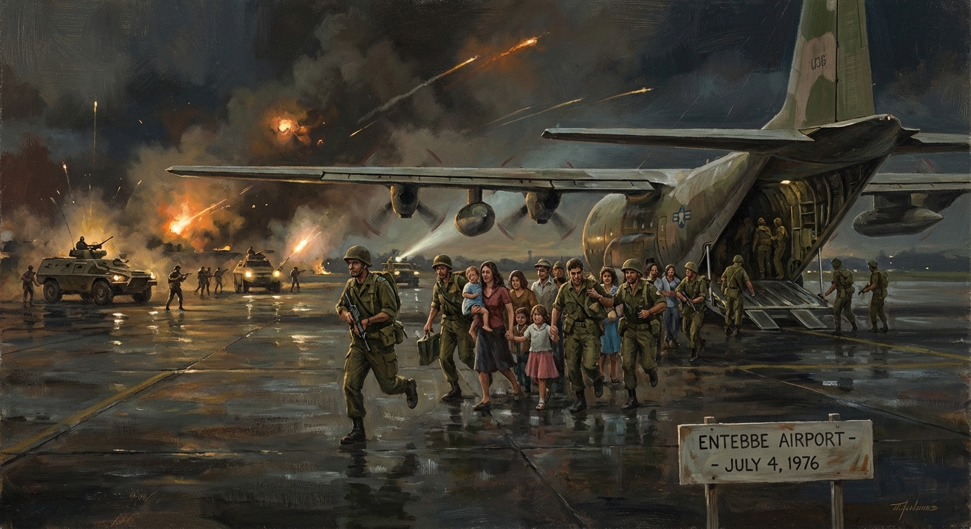 Hostages boarding C-130 aircraft