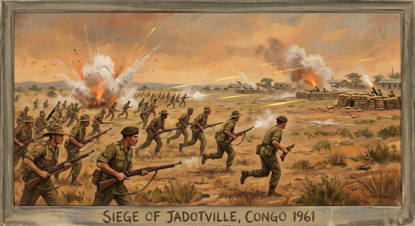 Irish soldiers preparing defensive positions