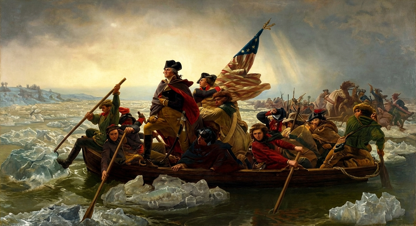 Leutze-style romantic crossing