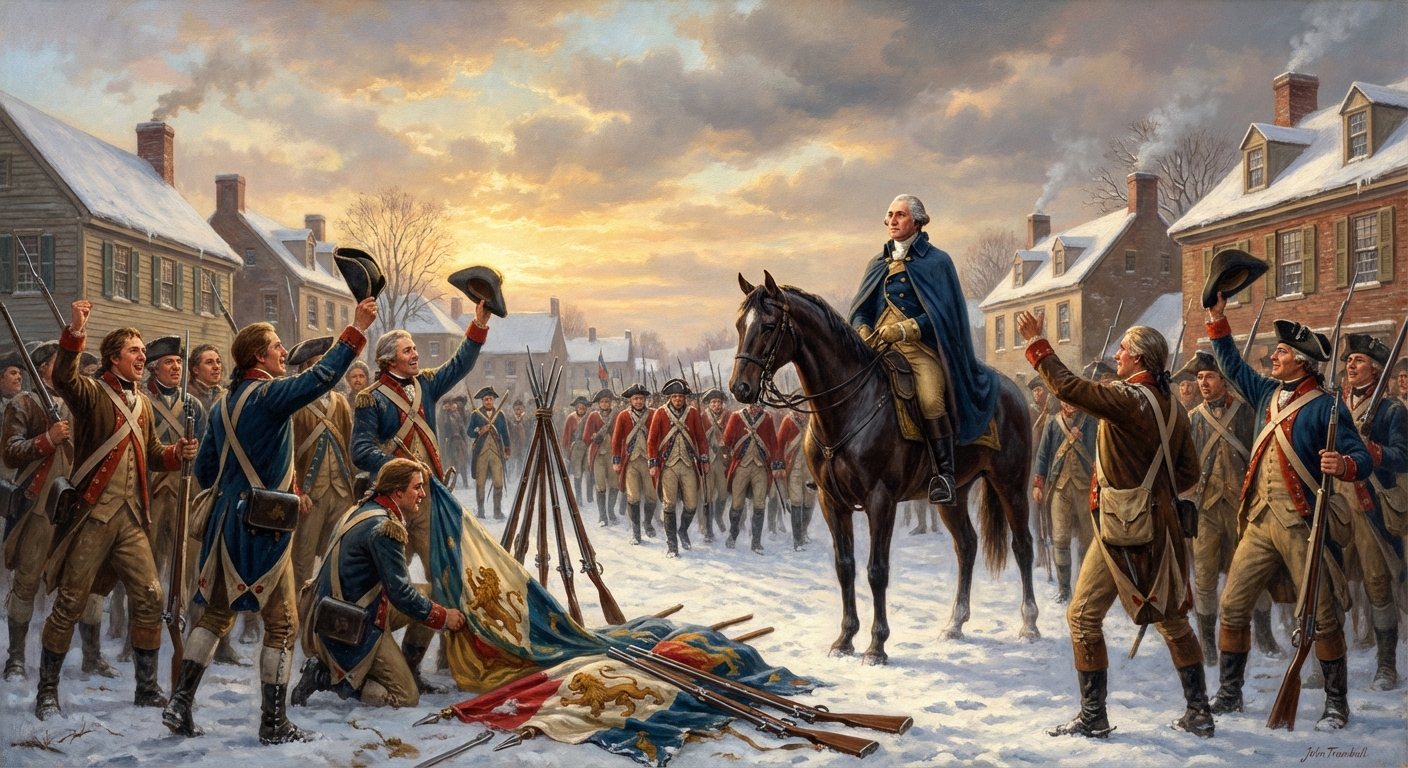 Victory at Trenton - the captured Hessian flag