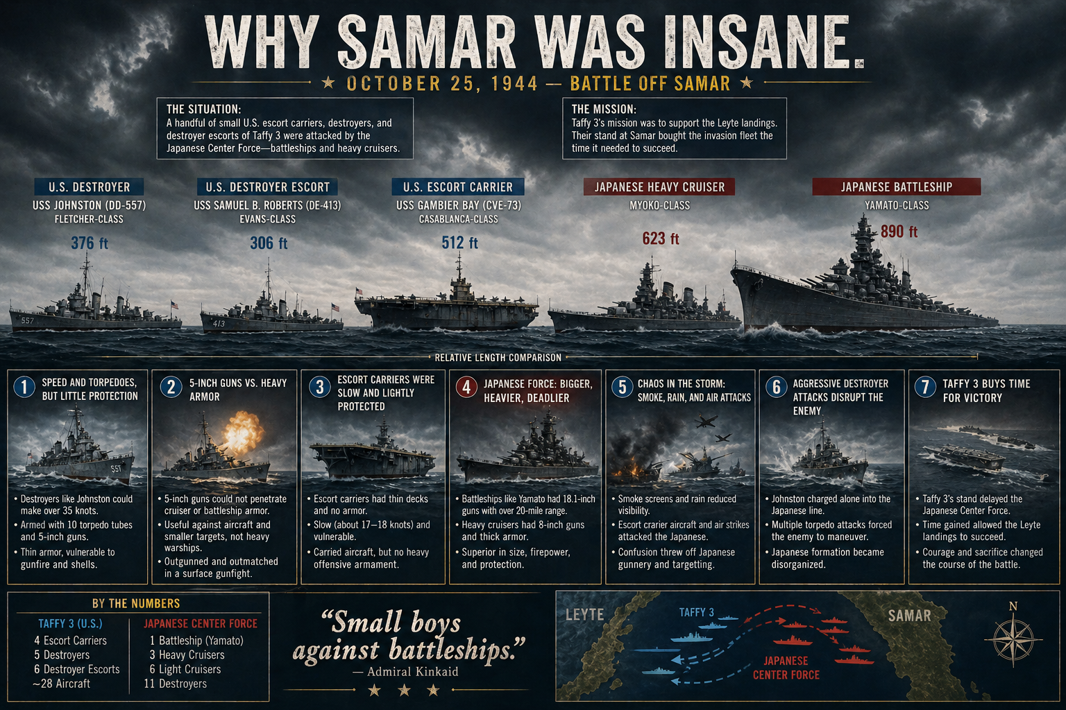 Why Samar was insane scale and tactical breakdown
