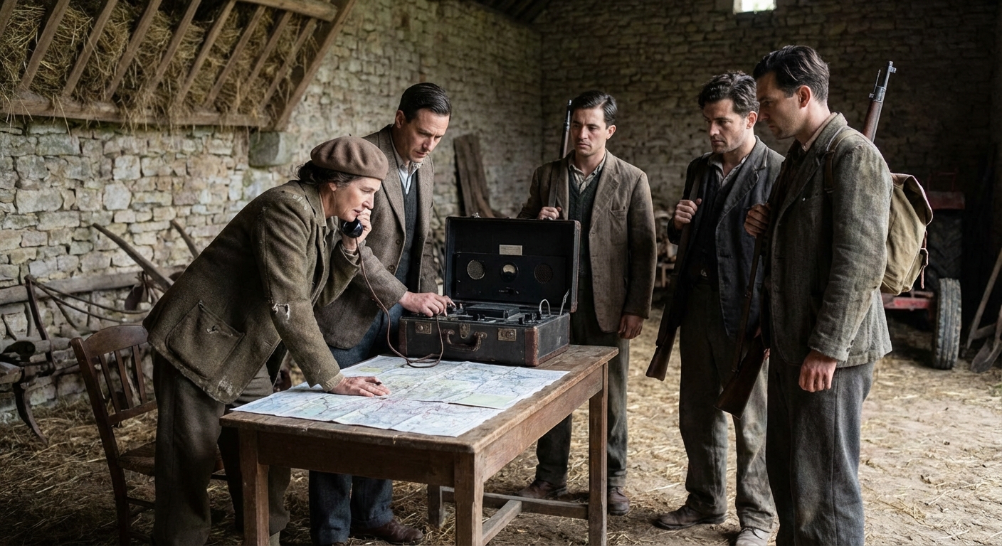 Sabotage team in the French countryside