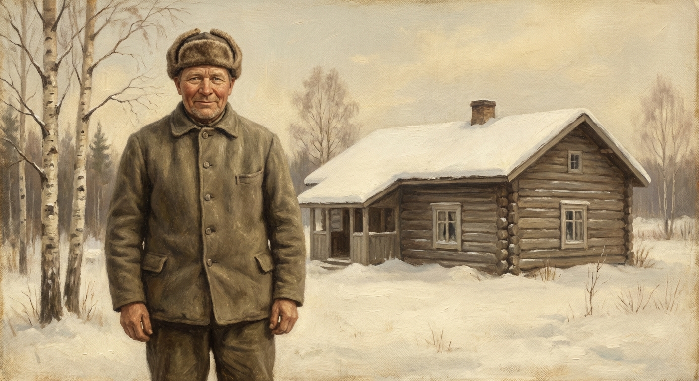 Young Simo Häyhä on his farm in Finland