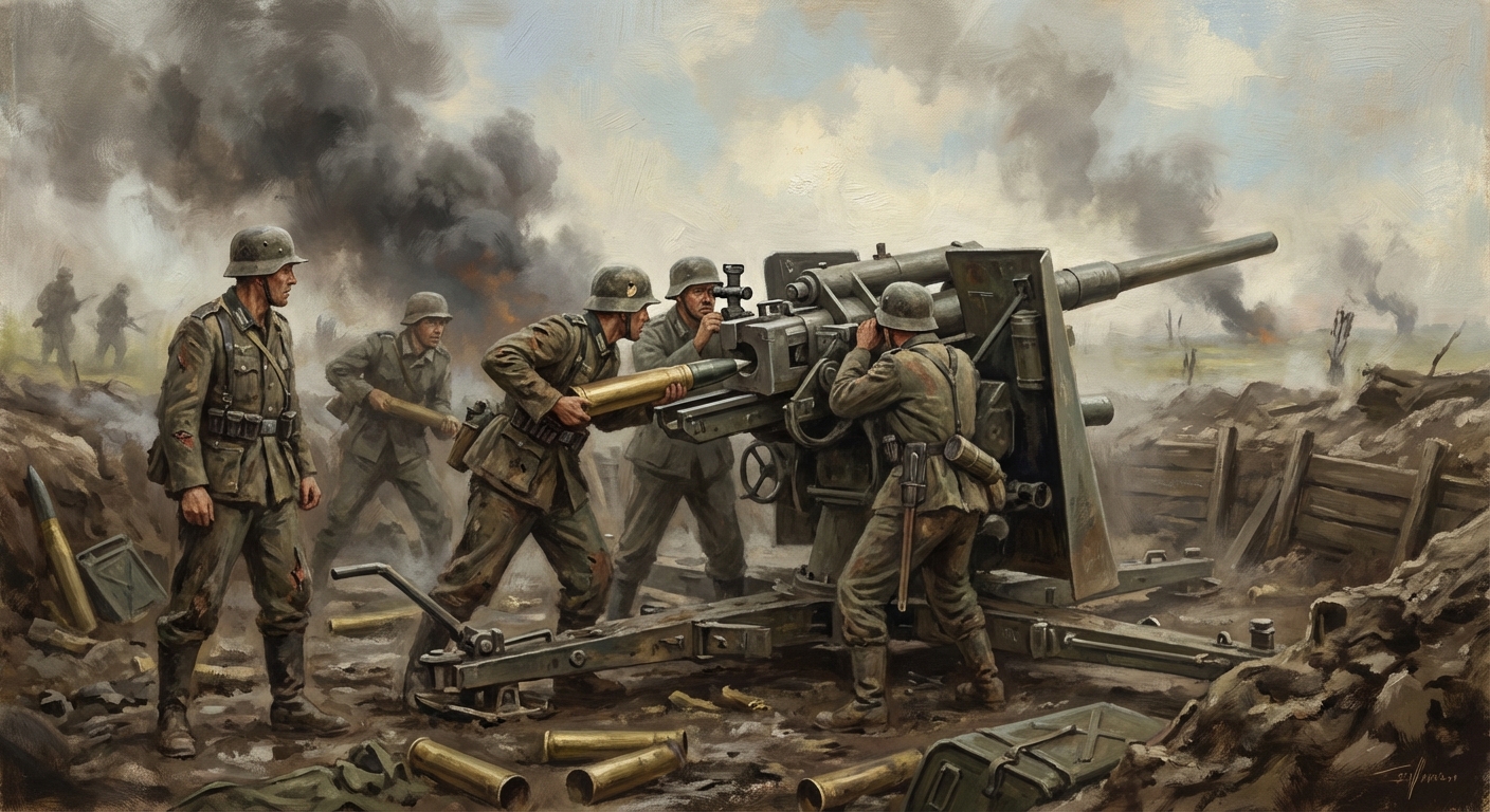 88mm gun detail and breech