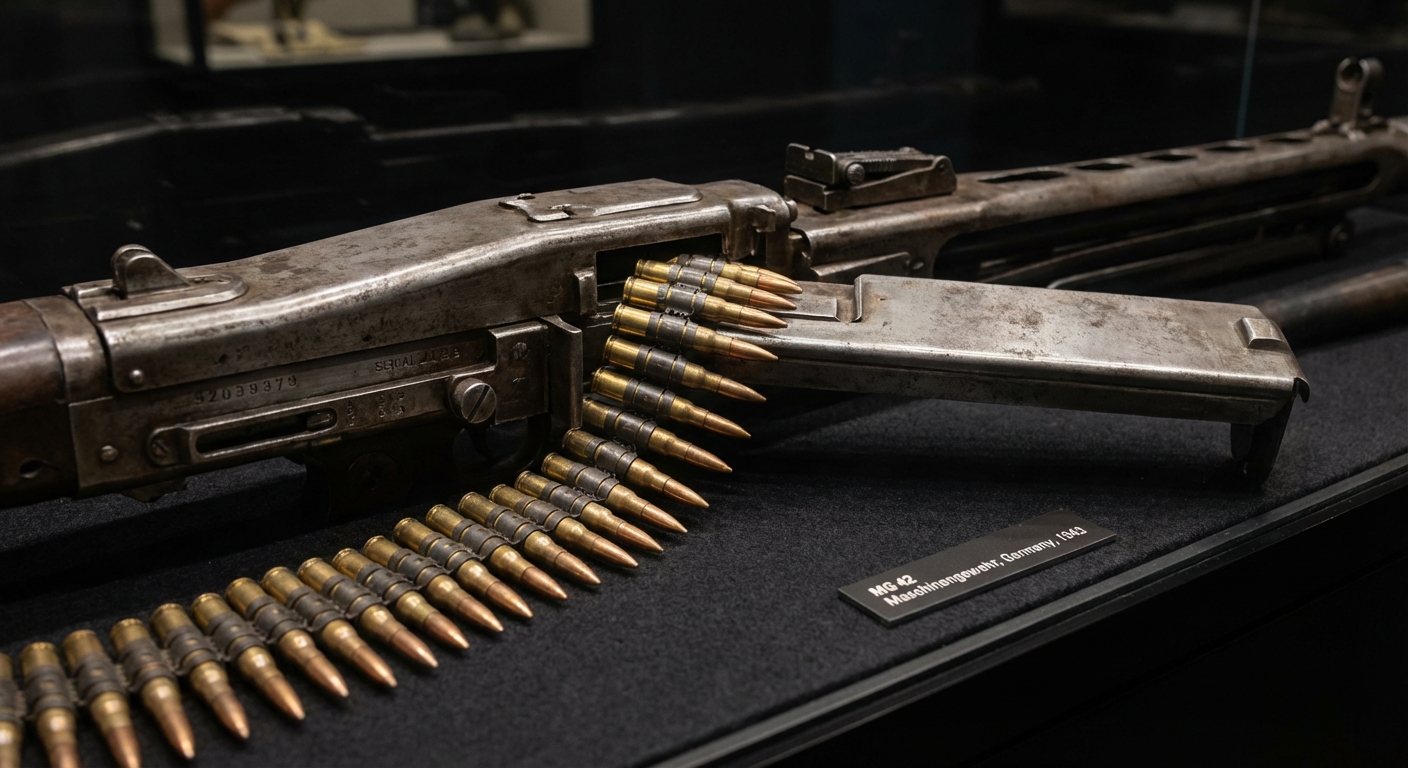 Detail of MG 42 receiver and feed cover
