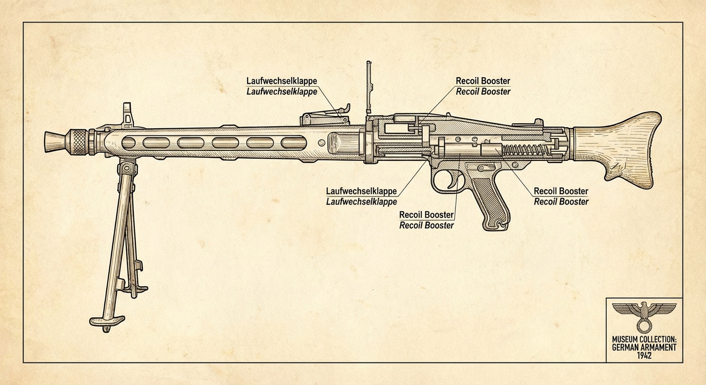 Profile view of MG 42